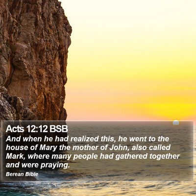 Acts 12:12 BSB Bible Verse Image