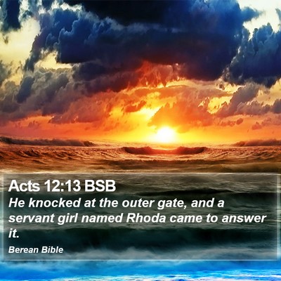 Acts 12:13 BSB Bible Verse Image