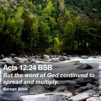 Acts 12:24 BSB Bible Verse Image