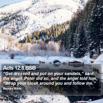 Acts 12:8 BSB Bible Verse Image