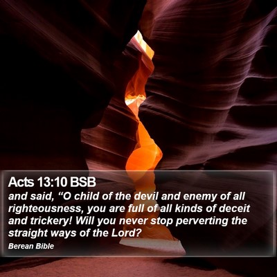 Acts 13:10 BSB Bible Verse Image