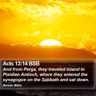 Acts 13:14 BSB Bible Verse Image