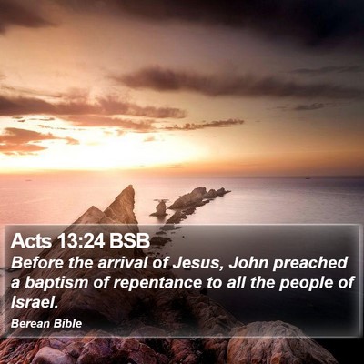 Acts 13:24 BSB Bible Verse Image