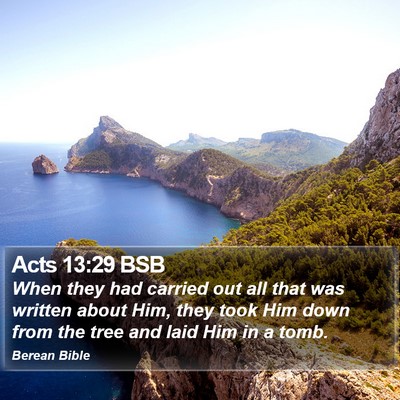 Acts 13:29 BSB Bible Verse Image