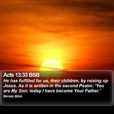 Acts 13:33 BSB Bible Verse Image