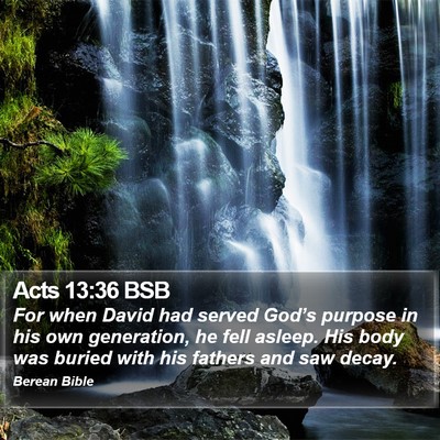 Acts 13:36 BSB Bible Verse Image