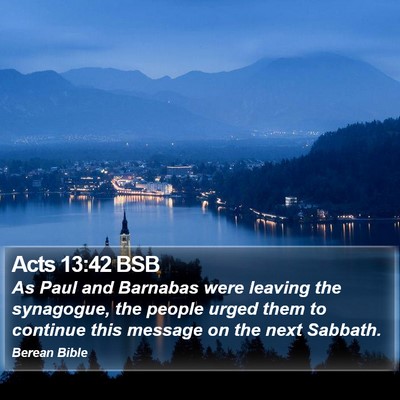 Acts 13:42 BSB Bible Verse Image