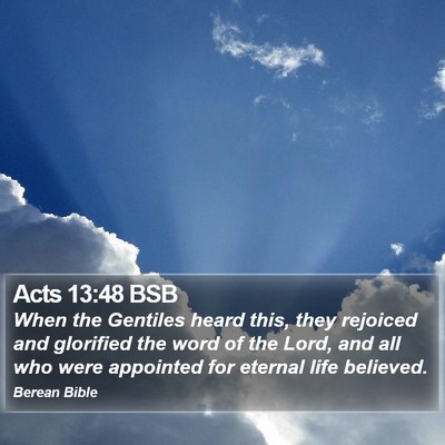 Acts 13:48 BSB Bible Verse Image