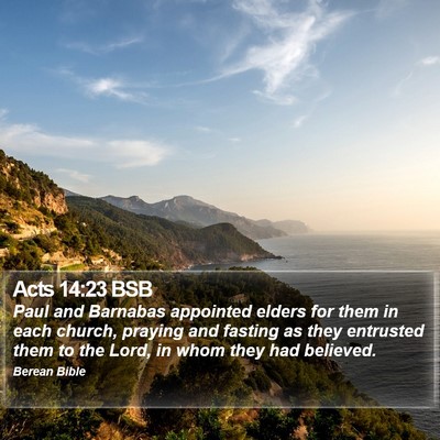 Acts 14:23 BSB Bible Verse Image