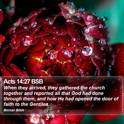 Acts 14:27 BSB Bible Verse Image