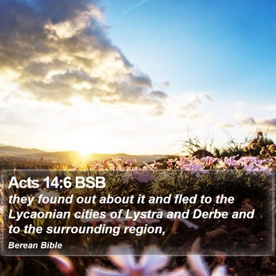 Acts 14:6 BSB Bible Verse Image