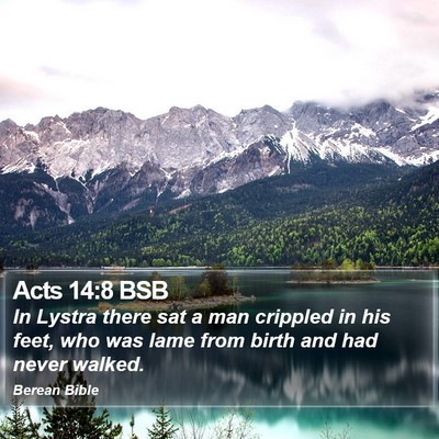 Acts 14:8 BSB Bible Verse Image