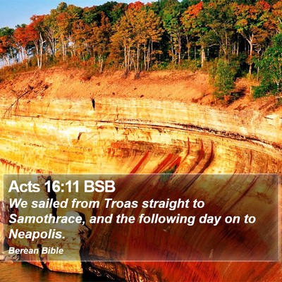 Acts 16:11 BSB Bible Verse Image