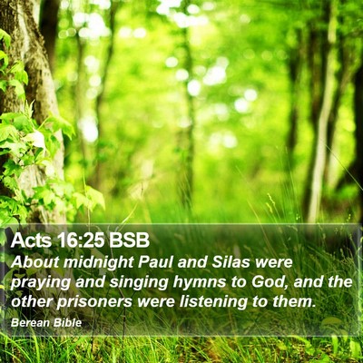 Acts 16:25 BSB Bible Verse Image