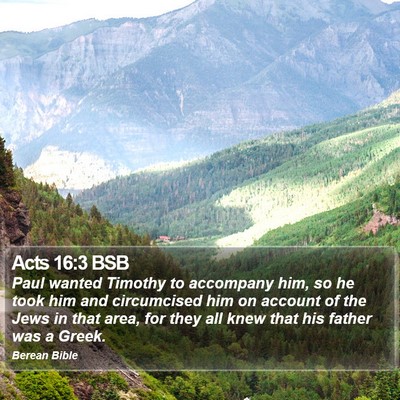 Acts 16:3 BSB Bible Verse Image