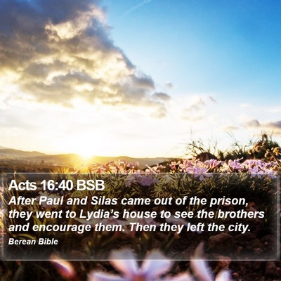 Acts 16:40 BSB Bible Verse Image