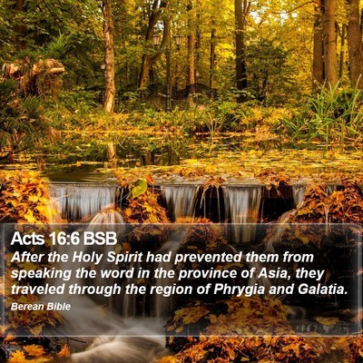 Acts 16:6 BSB Bible Verse Image