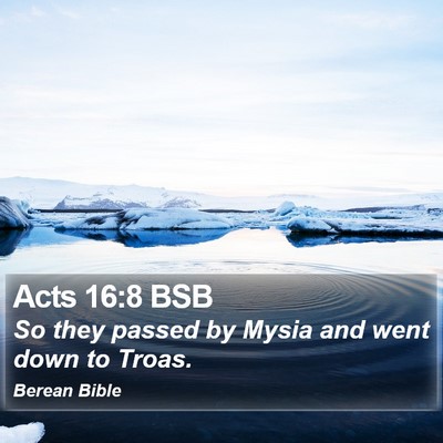 Acts 16:8 BSB Bible Verse Image