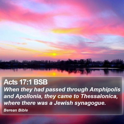 Acts 17:1 BSB Bible Verse Image