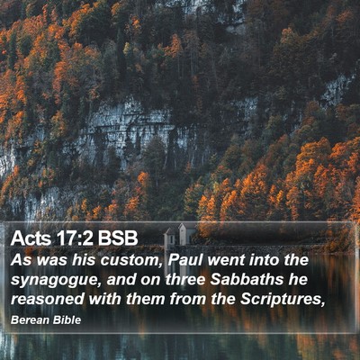 Acts 17:2 BSB Bible Verse Image