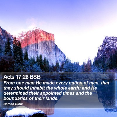 Acts 17:26 BSB Bible Verse Image