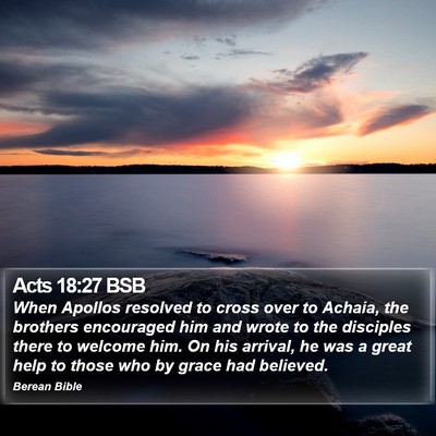 Acts 18:27 BSB Bible Verse Image