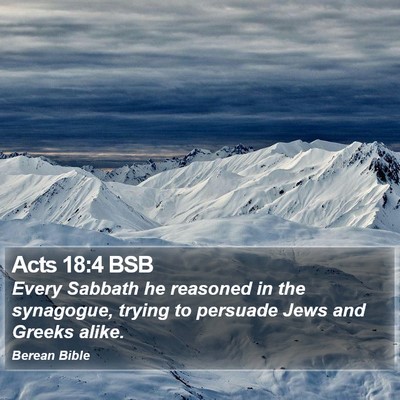 Acts 18:4 BSB Bible Verse Image
