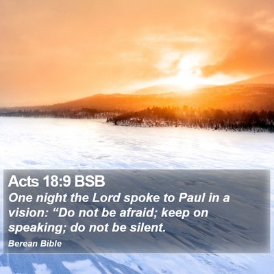 Acts 18:9 BSB Bible Verse Image