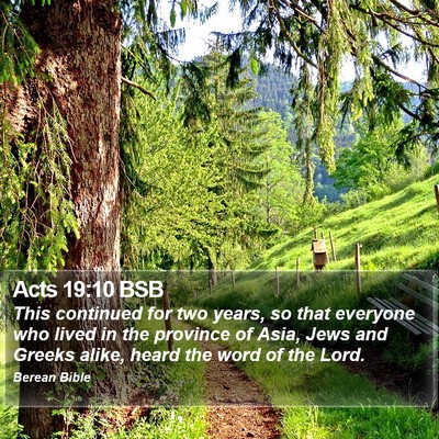 Acts 19:10 BSB Bible Verse Image