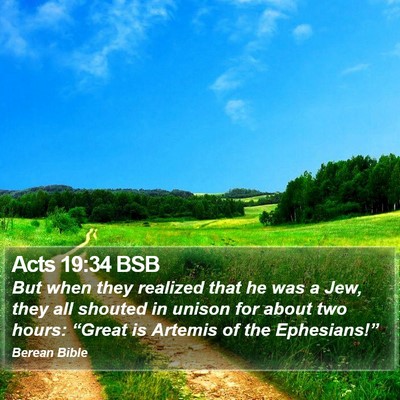 Acts 19:34 BSB Bible Verse Image