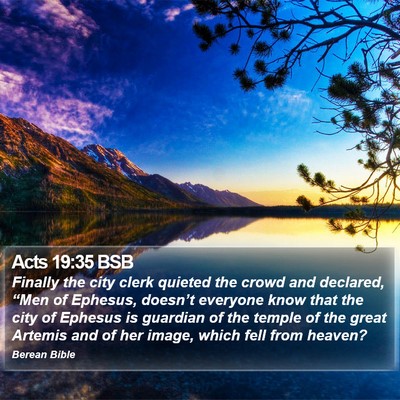 Acts 19:35 BSB Bible Verse Image