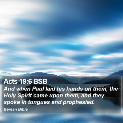 Acts 19:6 BSB Bible Verse Image