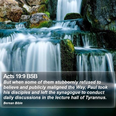 Acts 19:9 BSB Bible Verse Image