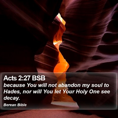 Acts 2:27 BSB Bible Verse Image