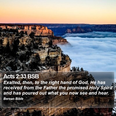 Acts 2:33 BSB Bible Verse Image