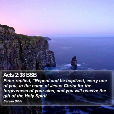 Acts 2:38 BSB Bible Verse Image