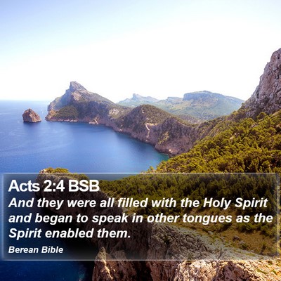 Acts 2:4 BSB Bible Verse Image