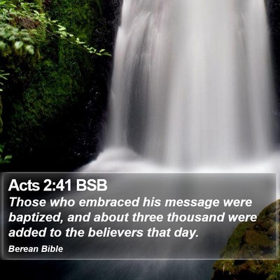Acts 2:41 BSB Bible Verse Image