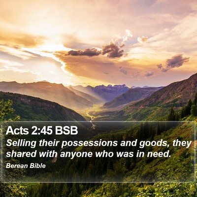 Acts 2:45 BSB Bible Verse Image