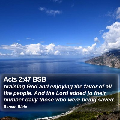 Acts 2:47 BSB Bible Verse Image