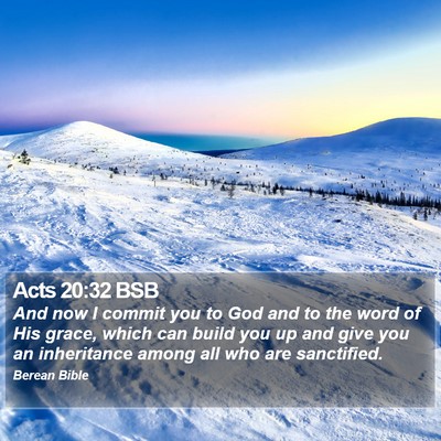Acts 20:32 BSB Bible Verse Image