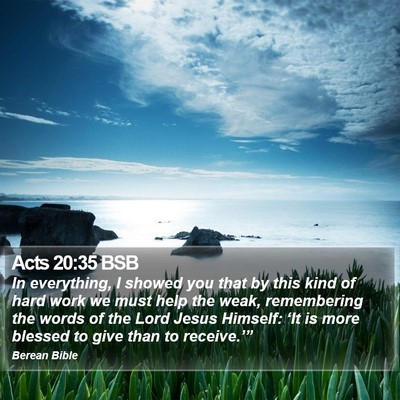 Acts 20:35 BSB Bible Verse Image