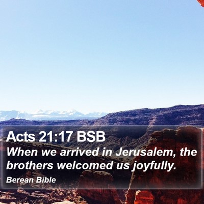 Acts 21:17 BSB Bible Verse Image