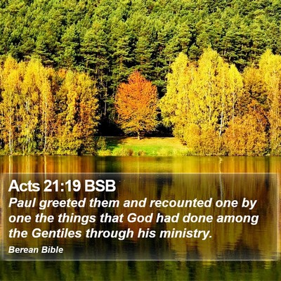 Acts 21:19 BSB Bible Verse Image