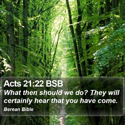 Acts 21:22 BSB Bible Verse Image