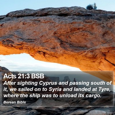 Acts 21:3 BSB Bible Verse Image