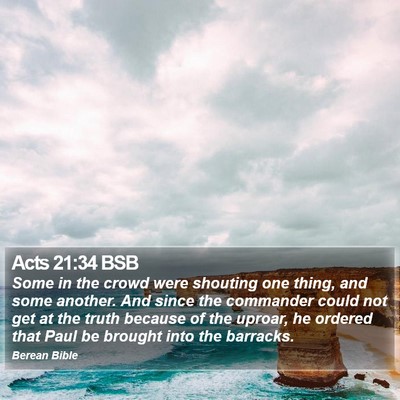 Acts 21:34 BSB Bible Verse Image
