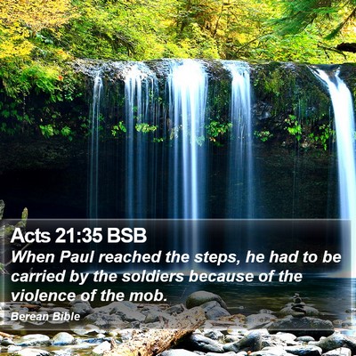 Acts 21:35 BSB Bible Verse Image