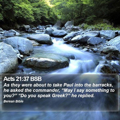 Acts 21:37 BSB Bible Verse Image