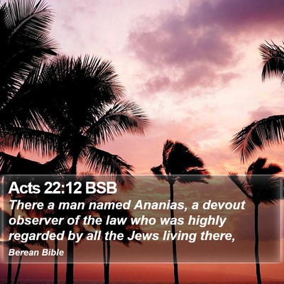 Acts 22:12 BSB Bible Verse Image